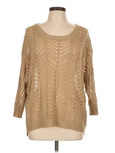 Pre-owned Metaphor Pullover Sweater In Tan