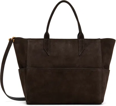 Metier Incognito Crossbody Bag In Chocolate Suede