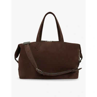 Metier Nomad Weekend Suede Duffle Bag In Chocolate