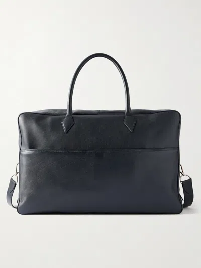 Metier Closer Weekend Leather Weekend Bag In Blue