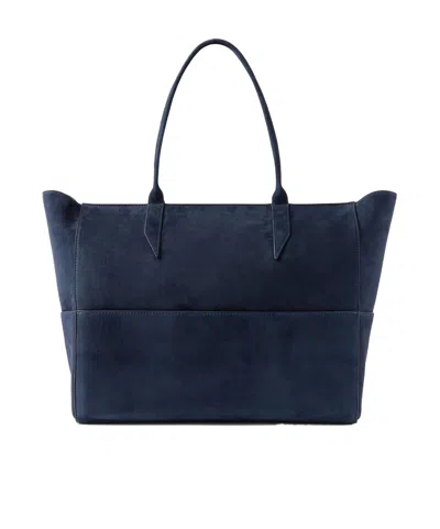 Metier Incognito 36 Paneled Suede Tote In Black