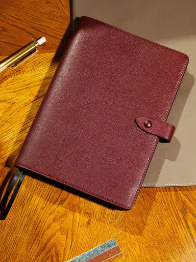 Metier Leather A5 Notebook Cover Métier Abask Luxury Gift In Brown