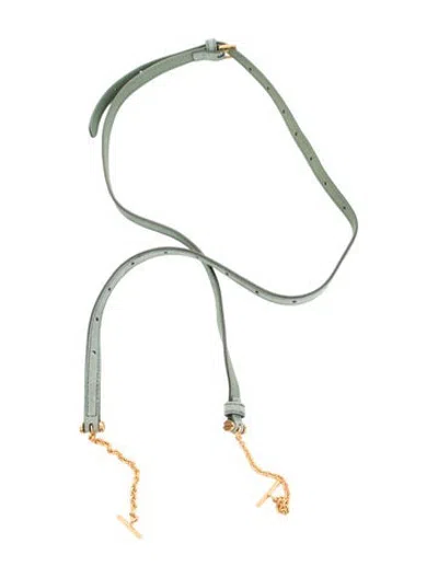 Pre-owned Metier Leather Bag Strap In Green