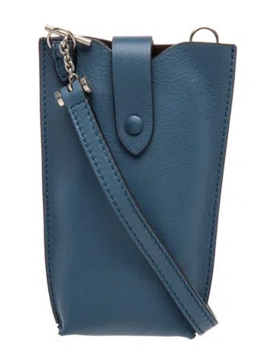 Pre-owned Metier Leather Crossbody Bag In Blue