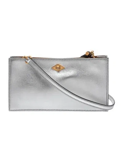 Pre-owned Metier Leather Crossbody Bag W/ Tags In Silver