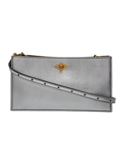 Pre-owned Metier Leather Ease Small In Gray