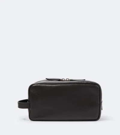 Metier Métier Leather Toiletry Bag In Brown