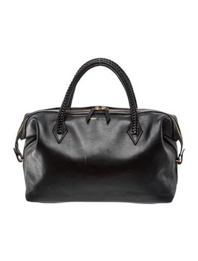 Pre-owned Metier Leather Top Handle Bag In Black