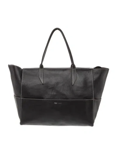 Pre-owned Metier Leather Tote In Black