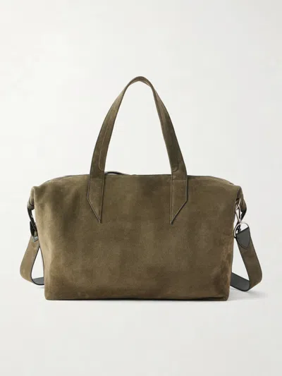 Metier Nomad All Day Suede Weekend Bag In Green