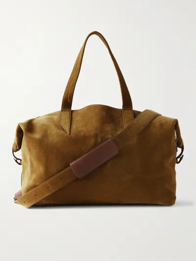 Metier Nomad Suede Weekend Bag In Brown