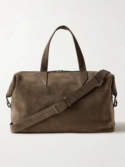 Metier Nomad Suede Weekend Bag In Brown