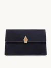 Metier Parallel 22 Small Suede Shoulder Bag In Blue