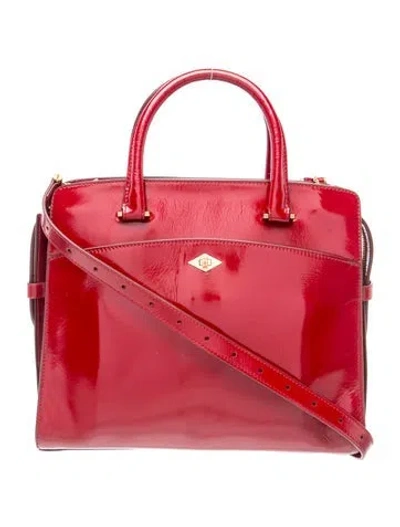 Pre-owned Metier Patent Leather Private Eye Large In Red