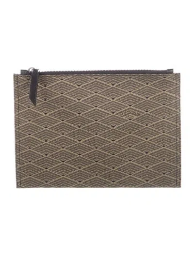 Pre-owned Metier Patterned Cosmetic Bag In Neutral