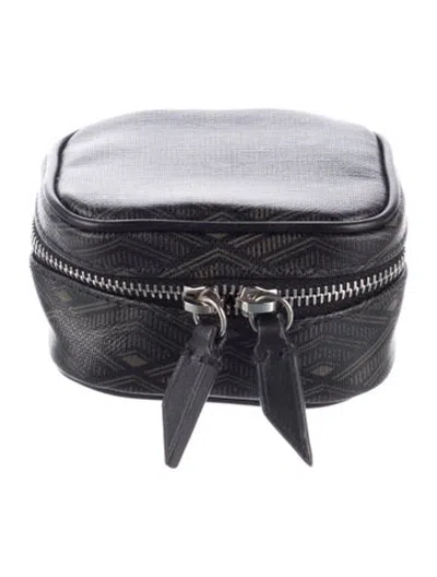 Pre-owned Metier Patterned Mini Travel Pouch In Black