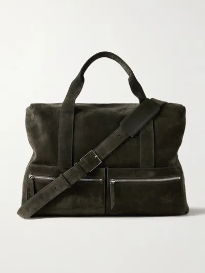 Metier Racer 53 Suede Weekend Bag In Green