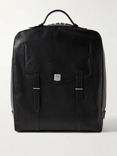 Metier Rider Full-grain Leather Backpack In Black