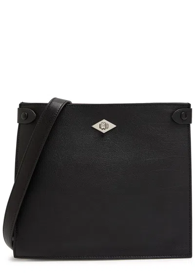 Metier Stowaway Grained Leather Cross-body Bag In Black