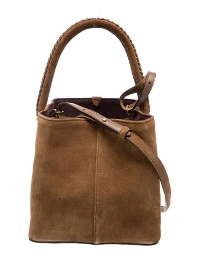 Pre-owned Metier Suede Bucket Bag In Brown
