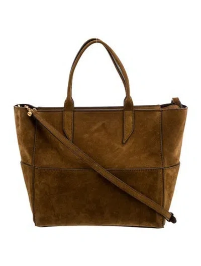 Pre-owned Metier Suede Incognito Cabas Small In Neutral