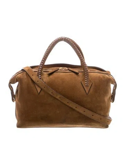 Pre-owned Metier Suede London Vérité City Small In Brown