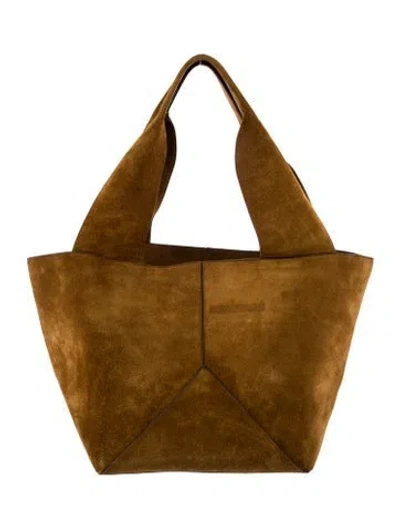 Pre-owned Metier Suede Market Weekender Small In Brown