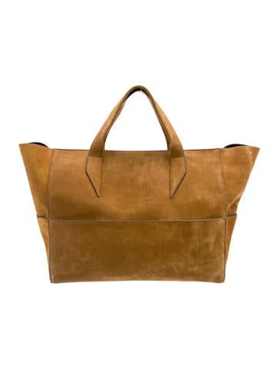 Pre-owned Metier Suede Passerby East West In Neutral
