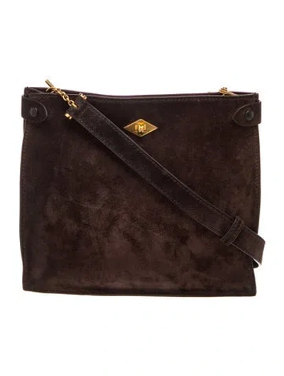 Pre-owned Metier Suede Stowaway Small In Brown