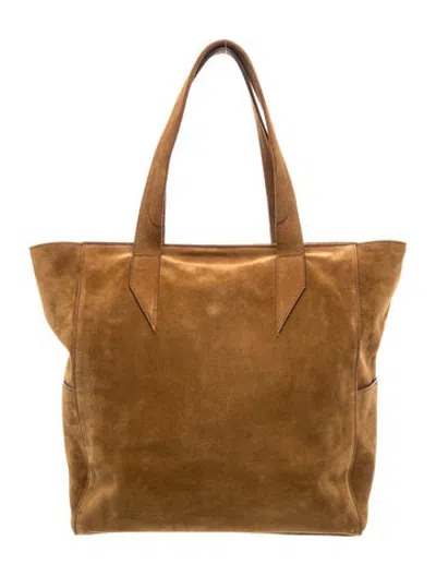 Pre-owned Metier Suede Tote In Brown