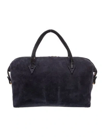 Pre-owned Metier Suede Vérité City Medium In Blue