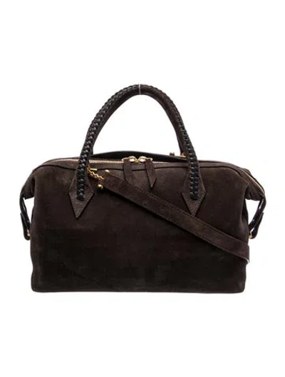 Pre-owned Metier Suede Vérité City Small In Brown