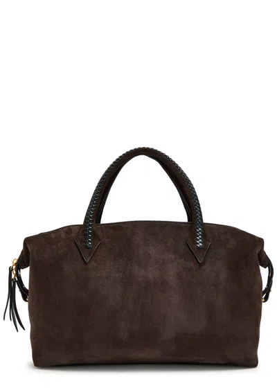 Metier Vérité City Suede Tote Bag In Brown