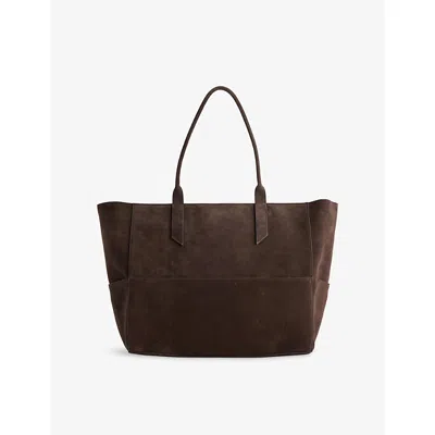 Metier Womens Incognito 36 Suede Tote Bag Cacao W. Chocolate