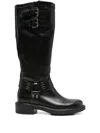 Metisse 40mm Buckle-strap Leather Boots