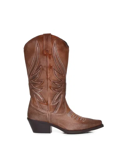Metisse 40mm Embroidered Zip-detail Cowboy Boots