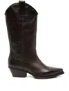 Metisse 40mm Pointed-toe Leather Boots In Brown