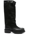Metisse 40mm Slouch Calf-leather Boots In Black