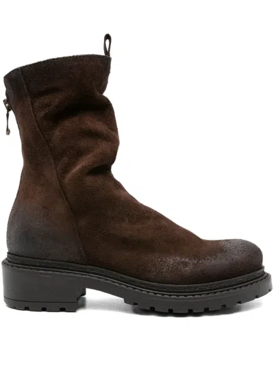 Metisse 40mm Slouchy Zip Boots In Brown