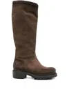 Metisse 40mm Suede Leather Knee-high Boots In Brown