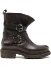 Metisse 45mm Buckle Round-toe Boots In Brown