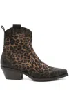 Metisse 50mm Leopard-print Boots In Brown