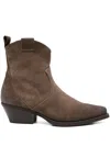 Metisse 50mm Pointed-toe Suede Cowboy Boots In Brown