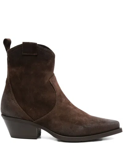 Metisse 50mm Pointed-toe Suede Cowboy Boots In Brown