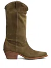Metisse 50mm Suede Boots In 绿色