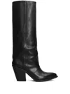 Metisse 85mm Leather Boots In Black
