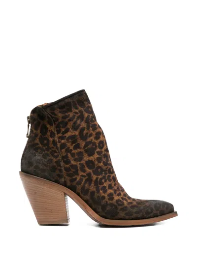 Metisse Animal Print Boots In Multi