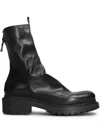 Metisse Leather Combat Boots In Black