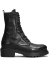 Metisse Leather Combat Boots In Multi