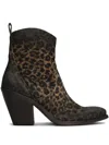 Metisse Leopard-print Ankle Boots In Brown